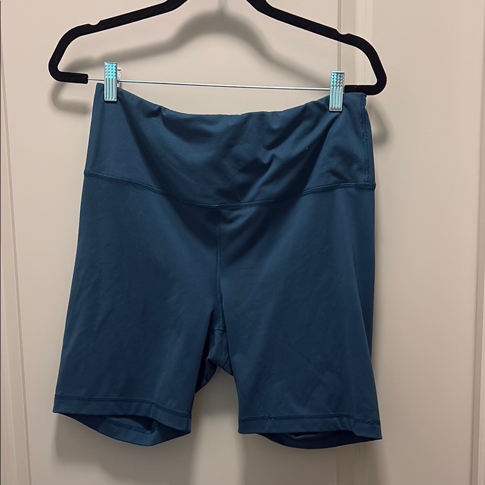 90 Degree By Reflex Blue Bike Shorts Athletic Comfort